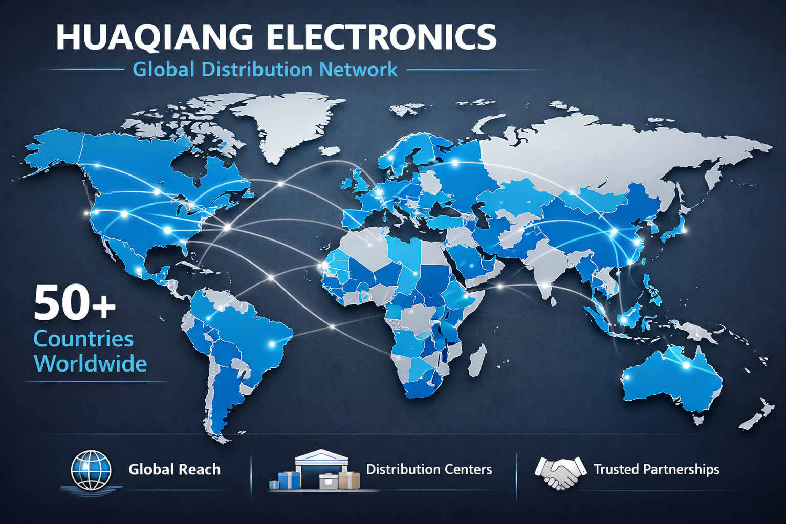 华强全球市场布局地图