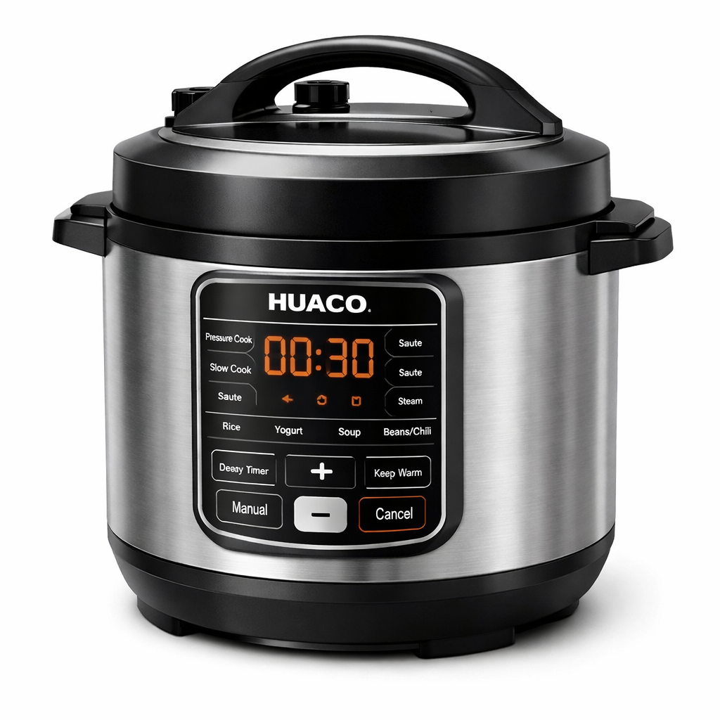 华强银色电压力锅产品图